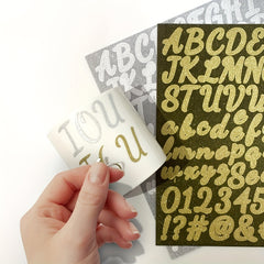 Glitter Fine Alphabet Number Stickers DIY Poster Graduation Hat