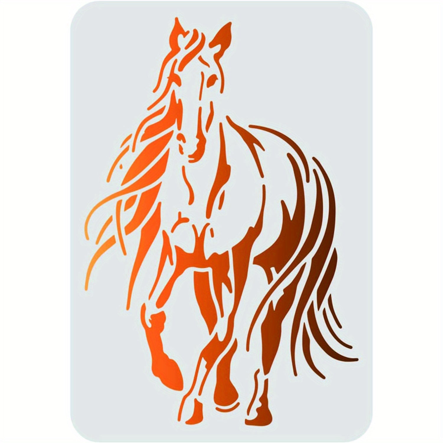 Horse Drawing Painting Stencils Templates Rectangle Reusable Stencils