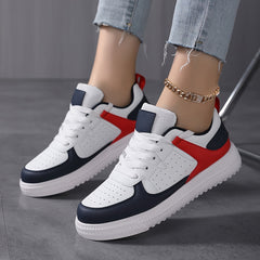 Women's Lightweight Faux Leather Skate Shoes