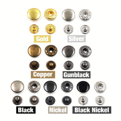 Metal Snaps Fasteners Button for Leathercraft Clothes Garment Bags