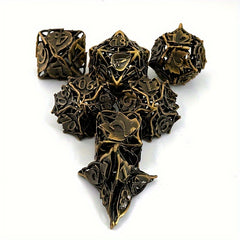 7pcs Hollow Dice Creative Spiral Dice Mini 3D Printing Leaf Dice Game Punishment