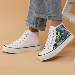 Cartoon Universe High Top Canvas Sneakers