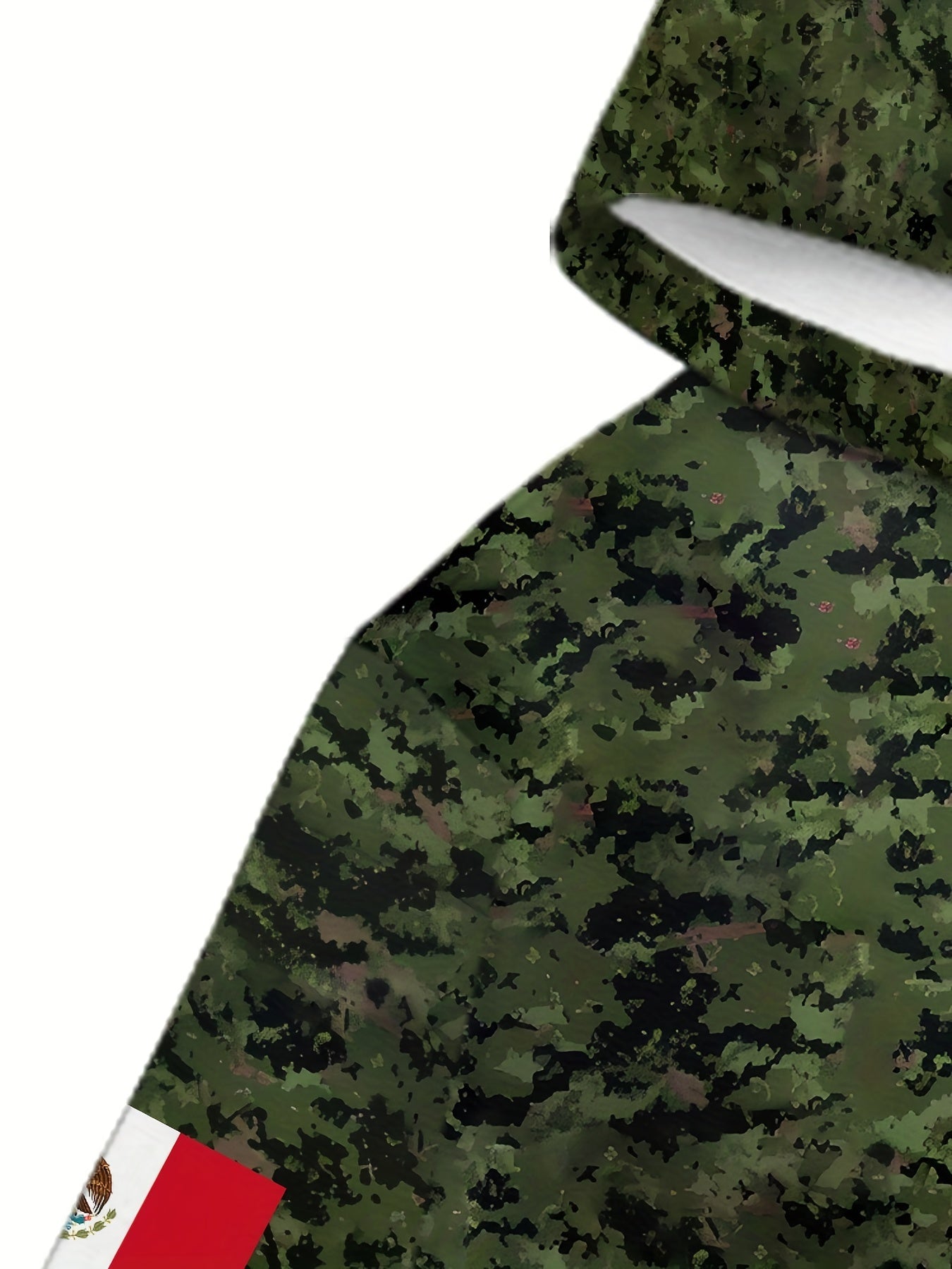 Mexico Eagle Print Camo Hoodie Mens Graphic Hooded Pullover