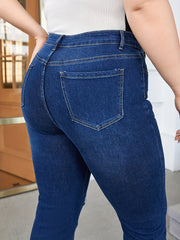 High Stretch Flared Leg Jeans