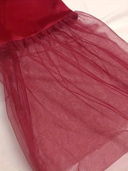 Mesh Sleeve Round Neck Formal Dress