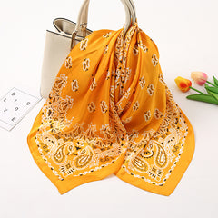 Silky Classic Paisley Bandana Satin Bandana Women's Retro Scarf