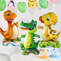 2pcs Standing Dinosaur Aluminum Balloon Birthday Party Decoration