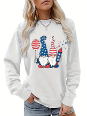 Santa Claus Print Crew Neck Sweatshirt