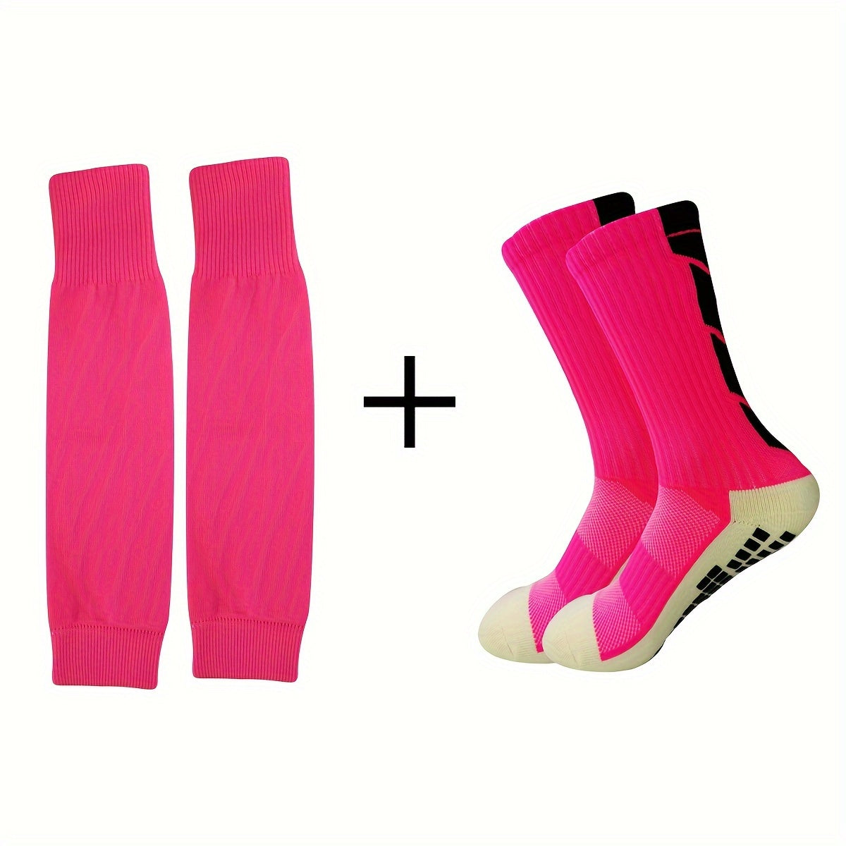Men's Breathable Fitness Football Leg Cover Anti Slip Socks Shin Guards