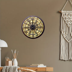 Children's Room LED Wall Clock Retro Wooden Sign Decoration