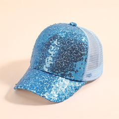 Sequined Mesh Kids Baseball Cap