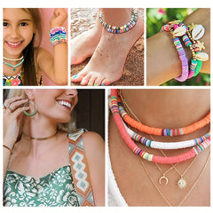 12000pcs DIY Bracelet Charm Kit 120 Colors Polymer Clay Beads for Jewelry Making
