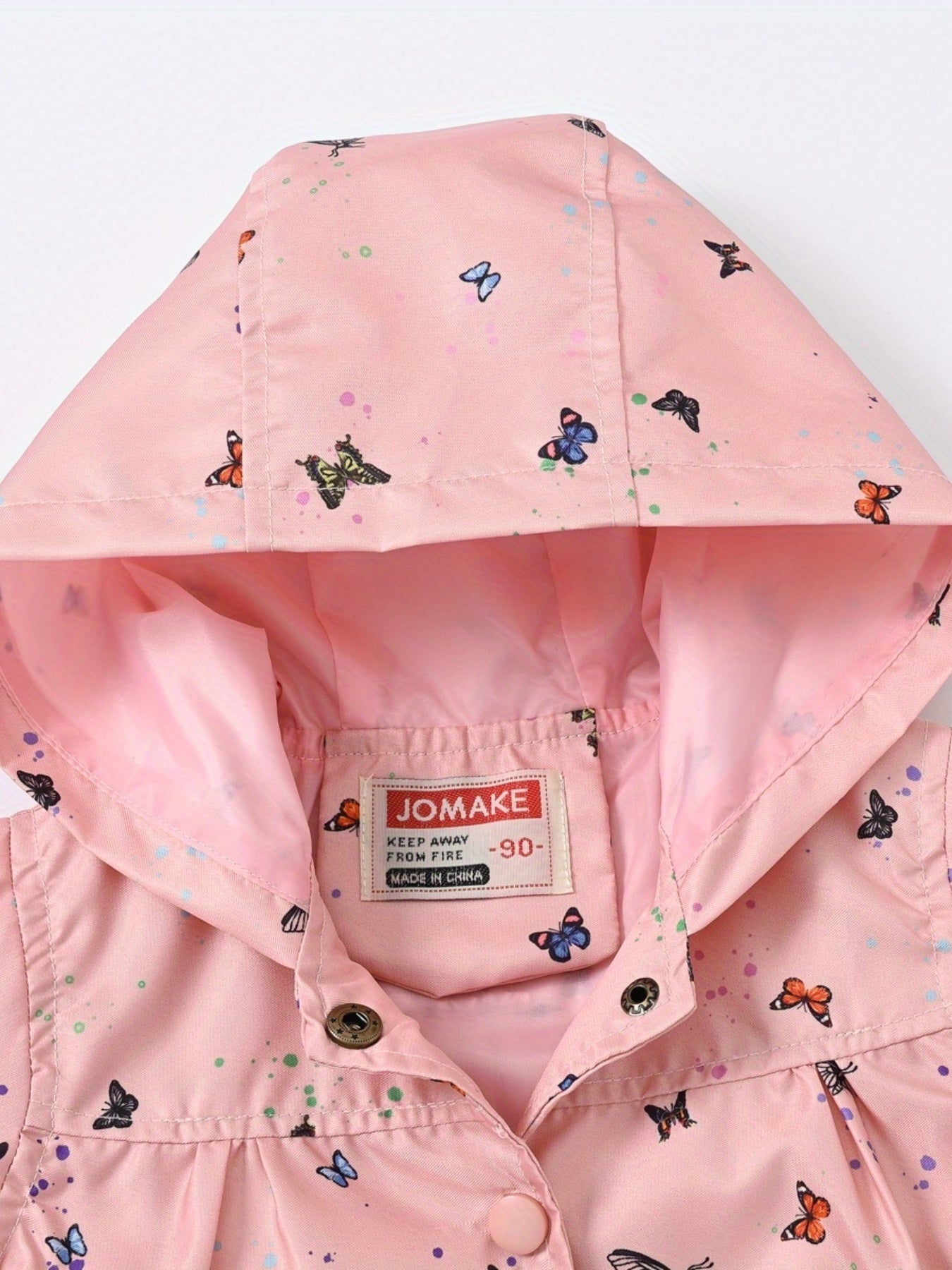 Girls Butterfly Cartoon Hooded Jacket