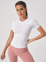 Seamless Short Sleeve Sports Top for Women