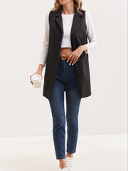 Sleeveless Open Front Blazer for Women