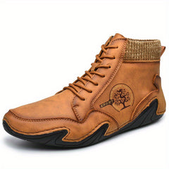 Men's Casual Boots Non Slip Comfort Ankle Boots Lace up For Driving Work