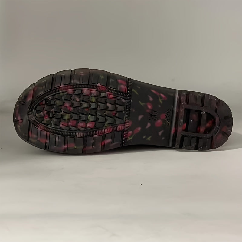 Women's Cherry Pattern Waterproof High Tube Rain Boots
