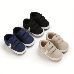 Boys' Hook And Loop Sneakers Lightweight Non Slip Walking Shoes