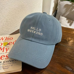 Hipster Letter Baseball Cap Wide Eaves Sun Protection Cap