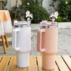 3pcs Rainbow Horse Silicone Straw Sleeves 8mm 10mm Cup Accessories