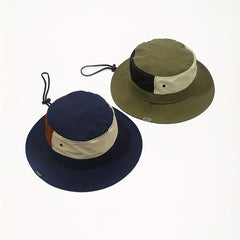 Vintage Wide Brim Waterproof Boonie Sun Hat for Outdoor Activities
