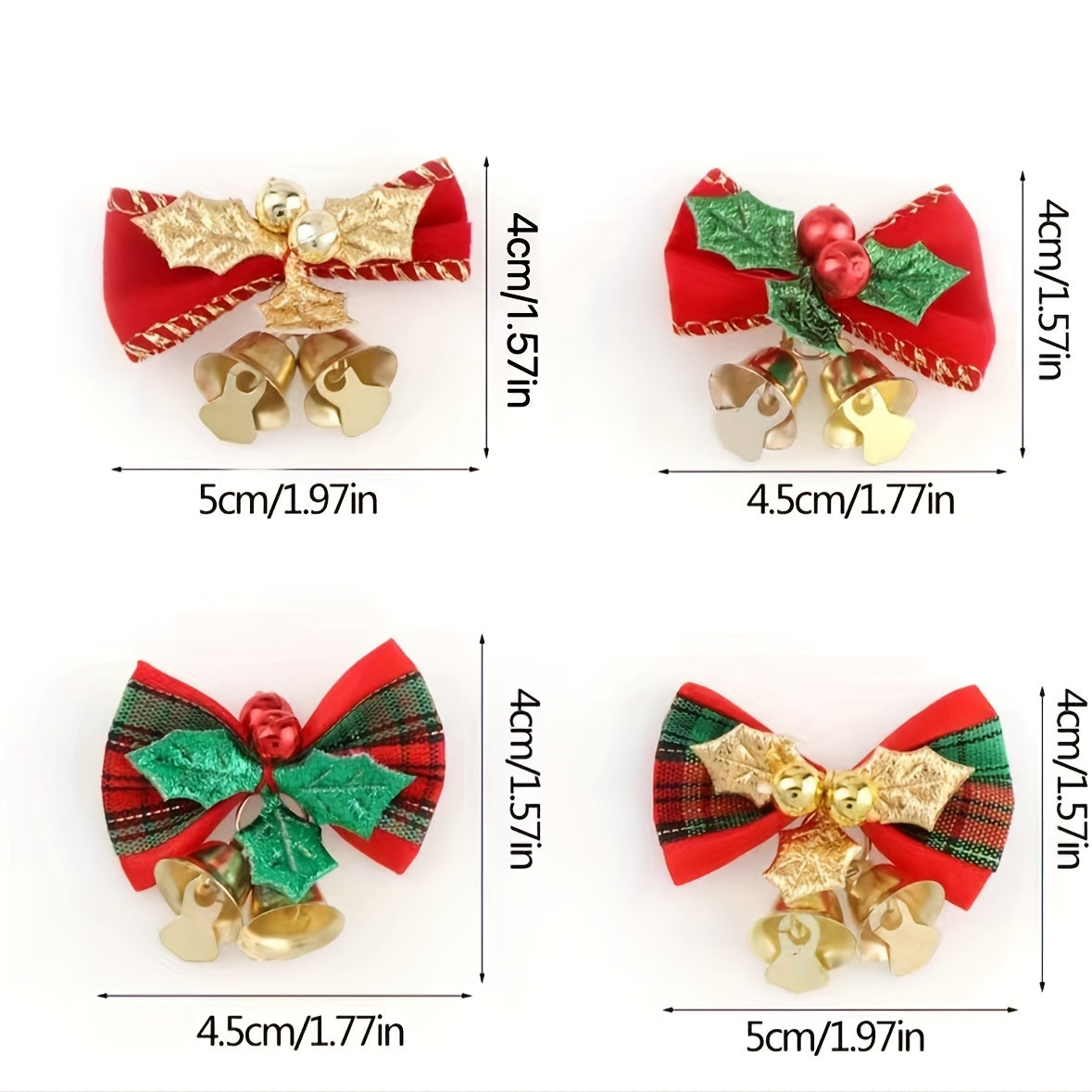 Christmas Tree Bowknot Bell Decoration - Gift Accessory Ornament