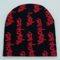 Y2K Jacquard Knitted Hat Hip Hop Outdoor Sports Streetwear