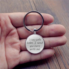 Vintage Boys & Girls Keychain 'I Need You Here With Me'