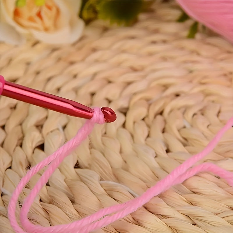 6pcs Colorful Crochet Candy Woolen Non-slip Knitting Stick Set