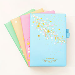 Four Seasons Journal Notebook A5 Size Golden Stamped Flower Border 100gsm 160pg