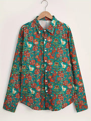 Paisley Pattern Men's Long Sleeve Shirt For Autumn