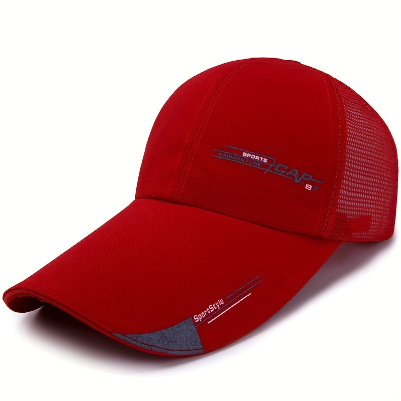 Men's Outdoor Sunshade Hat with Tidal Printing Breathable Mesh
