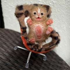 6 Inch Hand Painted Silicone Cat Reborn Doll Soft Silicone Tabby Easter Gift