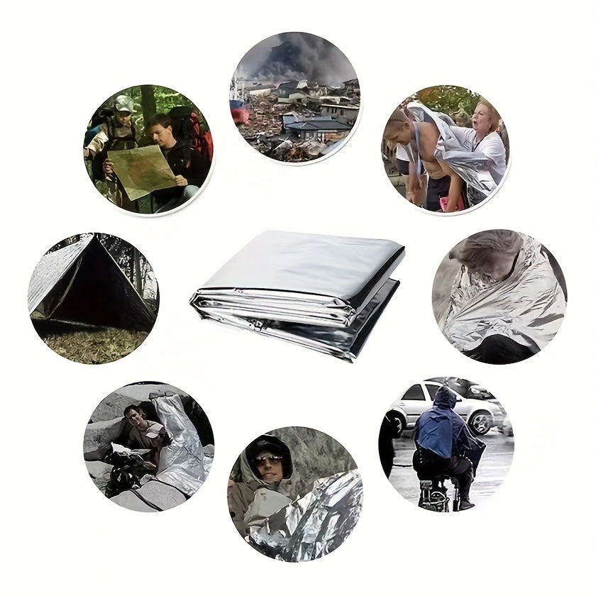 1pc PET Multifunctional First Aid Sunscreen Insulation Blanket