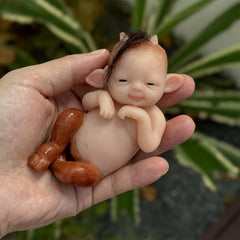 6 Inch Realistic Reborn Youngsters Doll with Brown Horns & Wrinkled Skin
