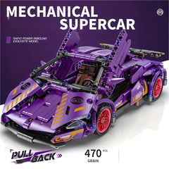 Racing Car Model Building Blocks DIY Vehicle Bricks Engineering Toys