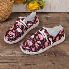 Women's Skate Shoes with Ice Cream & Heart Cartoon Patterns
