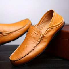 Men's Comfy Moc Toe Loafer Slip On Shoes