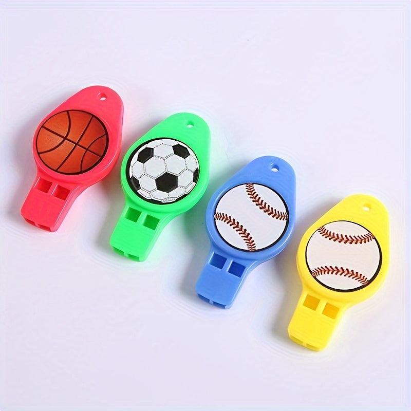 5pcs Portable Whistle With Cartoon & Ball Pattern for Sports