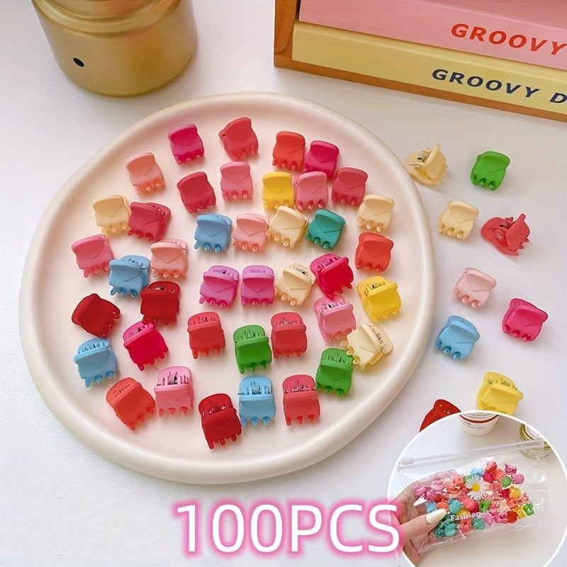 100pcs Baby Girls Hair Accessories Colorful Crown Flower Wing Hairpins