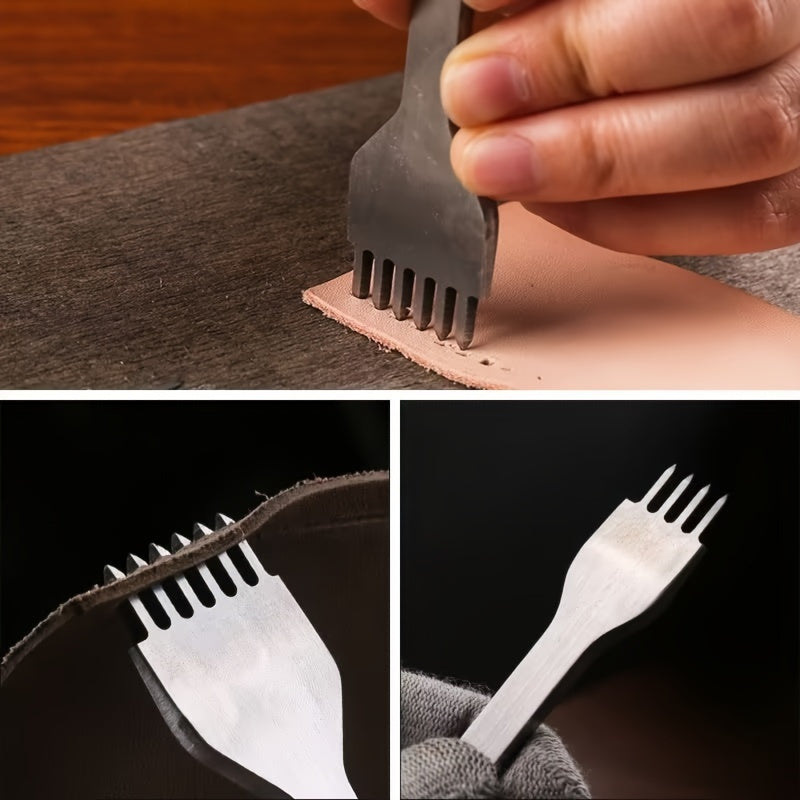 4pcs Stainless Steel Leather Craft Hole Punch Set