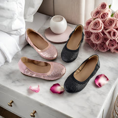 Girls' Shimmering Ballet Pumps Comfortable Flats