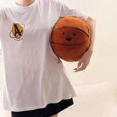 Football Plush Stuffed Ball Pillow Soft Plush Ball Durable Gift