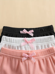 Bow Detailed Quick Dry Leggings for Girls