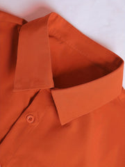 Button Front Shirt & Elastic Shorts Set