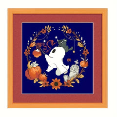 Cross Stitch Pumpkin Flower Garland DIY Embroidery Material Bag