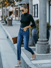 High Rise High Waist Curvy Skinny Jeans Women's Denim