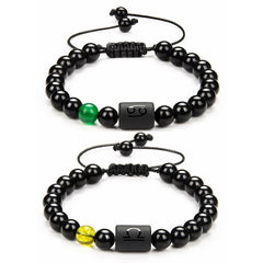 12 Constellation Couple Bracelet Stone Bracelets For Women Men