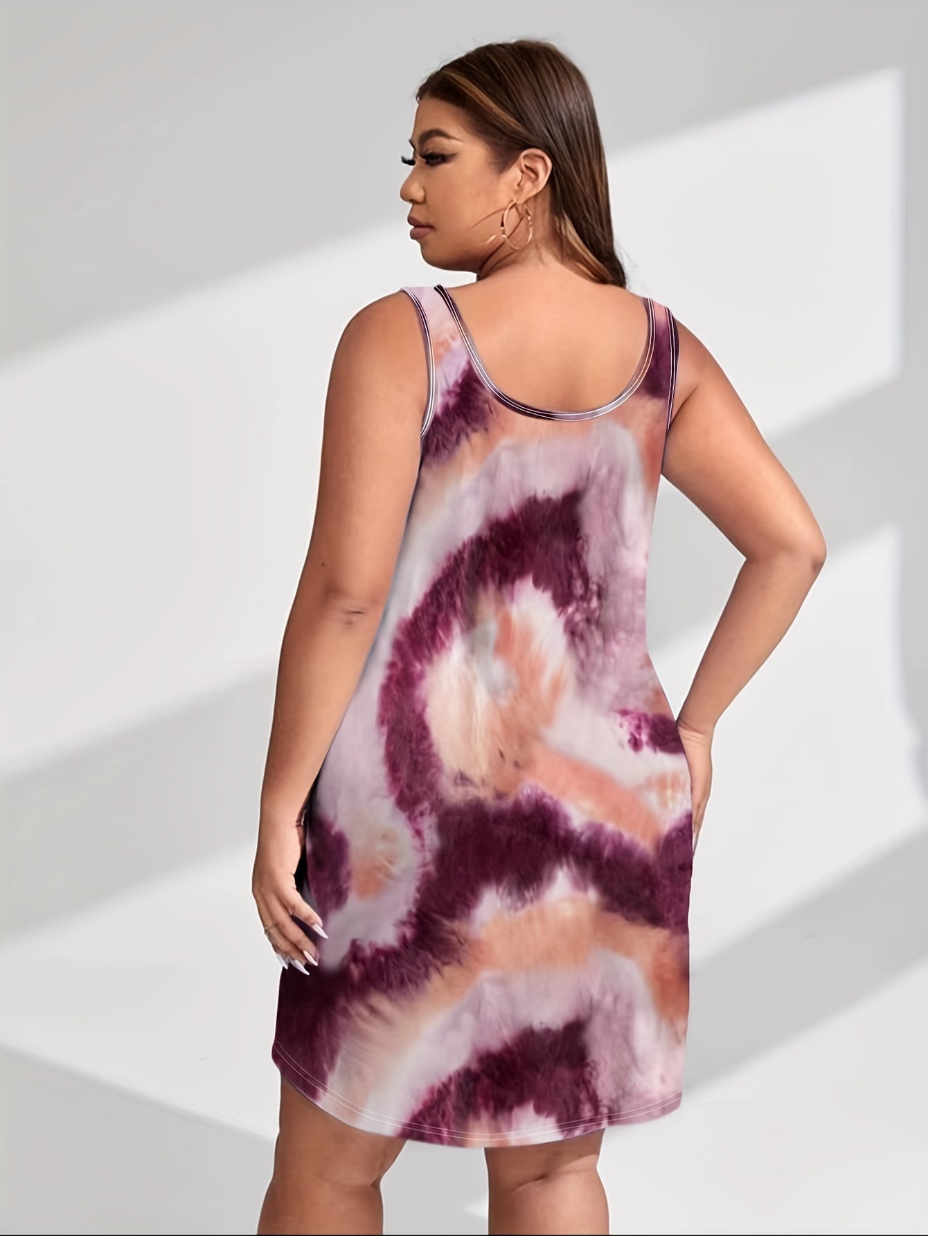 Ombre Tie Dye Sleeveless Tank Dress
