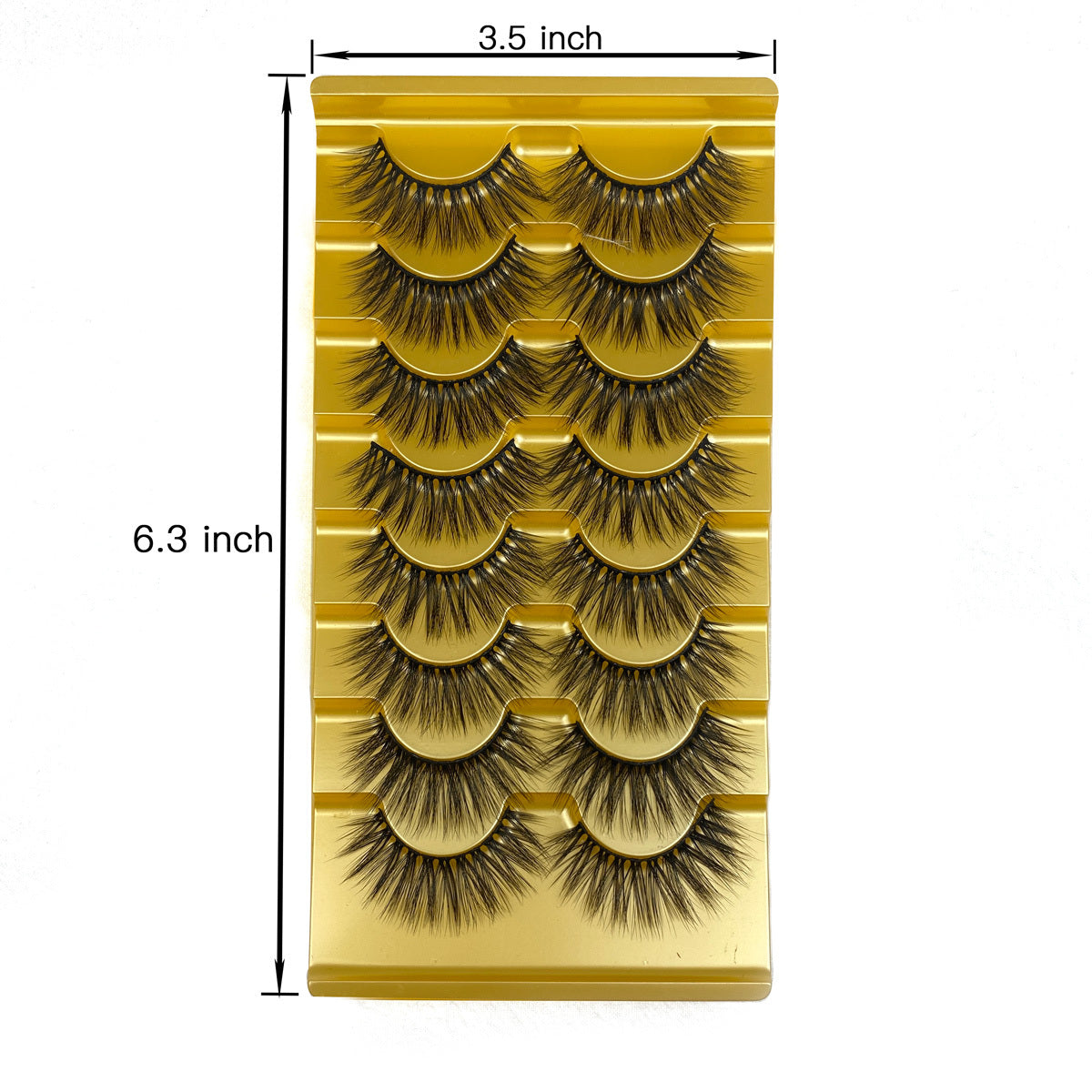 10 Pairs Natural Wispy False Eyelashes 15-20mm Faux Mink Fluffy Strip Lashes